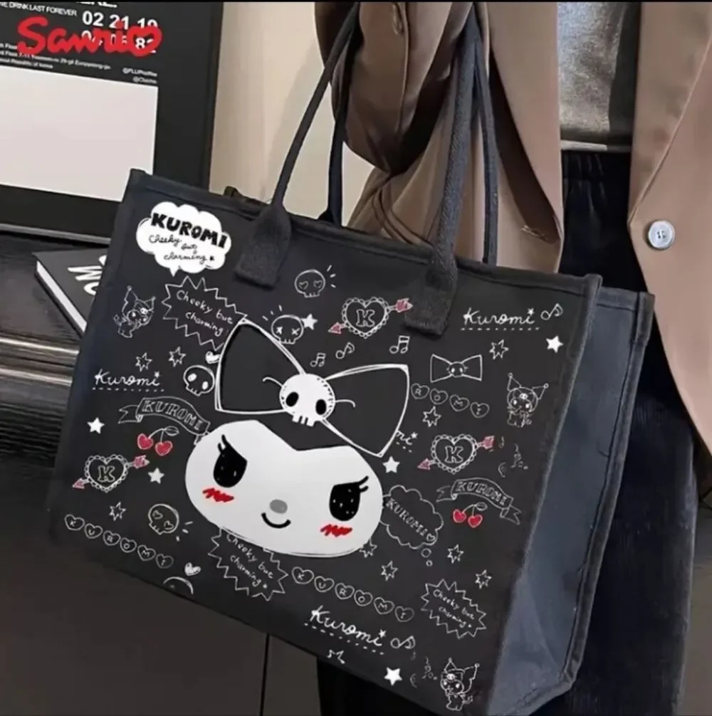 Hello Kitty KUROMI Black Tote Bag!